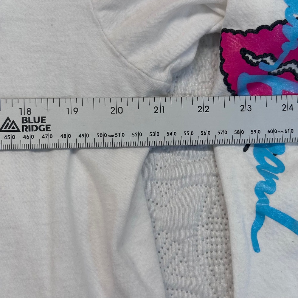 Reason Brand Faded Graphic Long Sleeve Shirt White Mens Large Streetwear Tee - Picture 6 of 8
